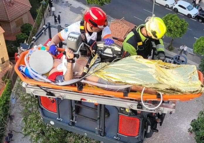 evacuación parada cardiorrespiratoria València bomberos